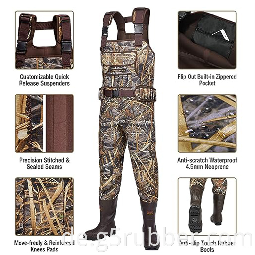 Hunting Waders Neoprene Chest Waders For Men With 800g Boots